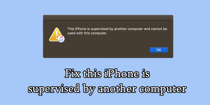 this iphone is supervised by another computer