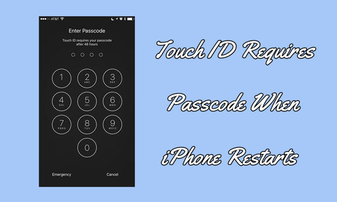 touch id requires passcode