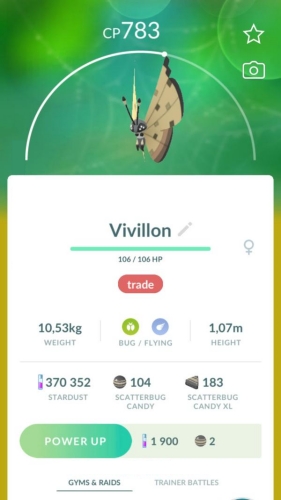 trade vivillon pokemon