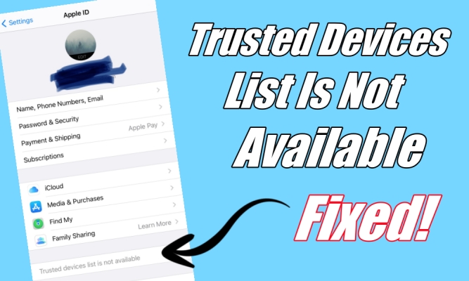 fix trusted devices list is not available