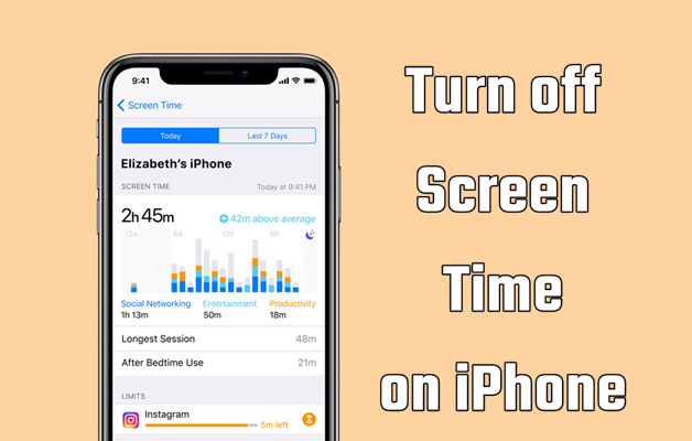 turn off screen time on iphone