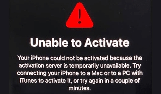unable to activate iphone ctivation server unavailable