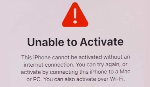 unable to activate iphone without internet connection