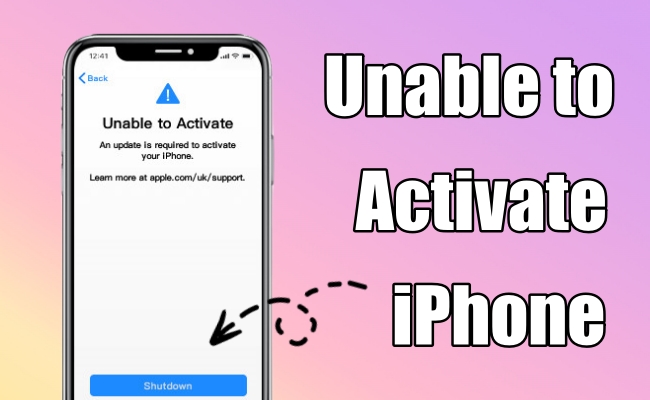 unable to activate iphone