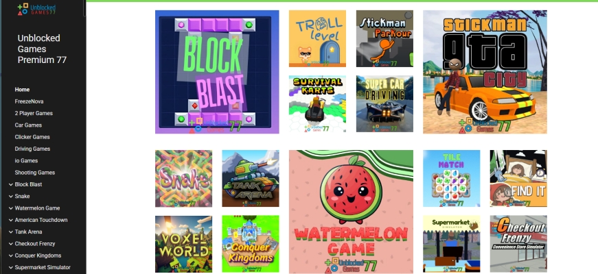 unblocked games 77
