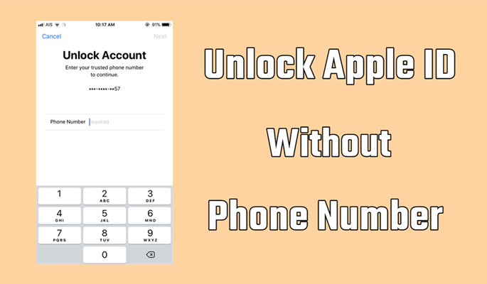 unlock apple id without phone number