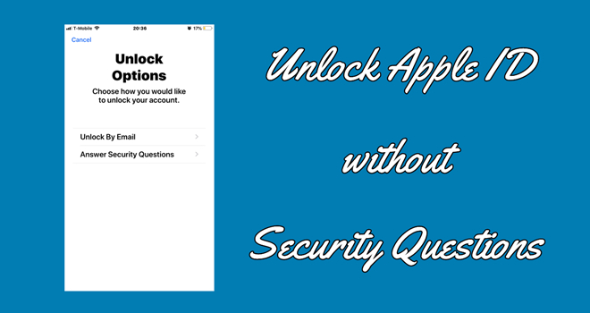 unlock apple id without security questions