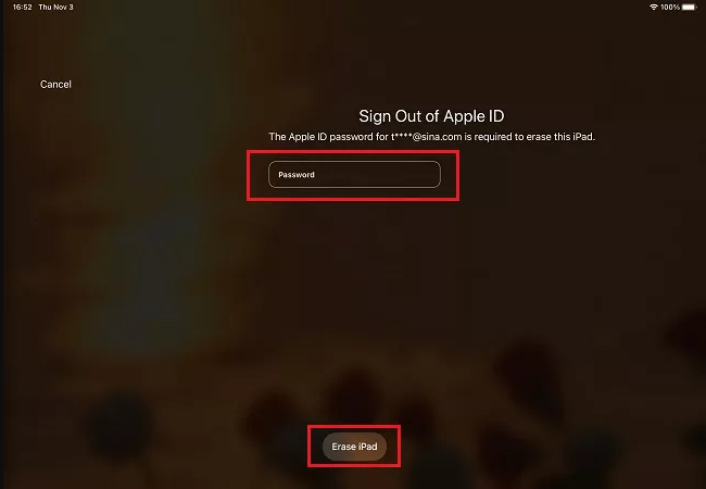 unlock ipad from security lockout