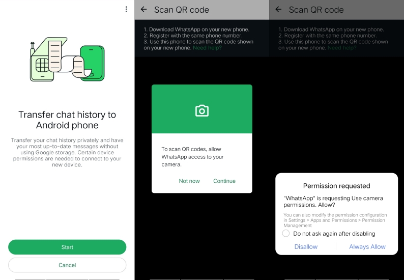 allow whatsapp to access camera