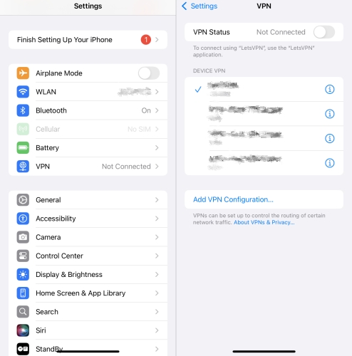vpn network iphone