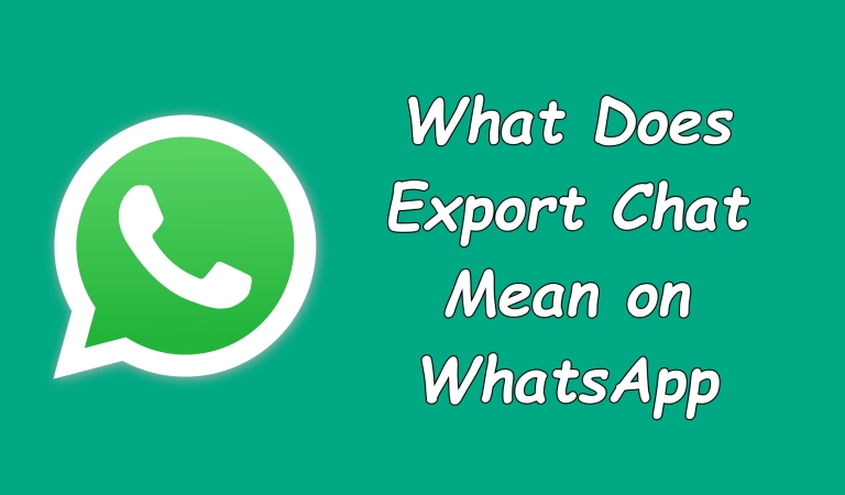 what does export chat mean on whatsapp