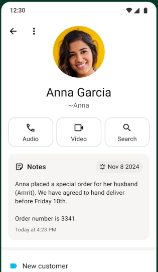 whatsapp business profile