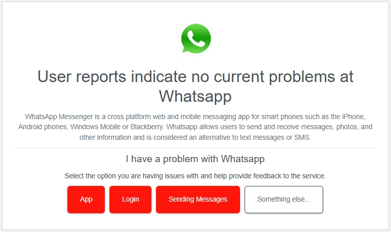 wahtsapp server status